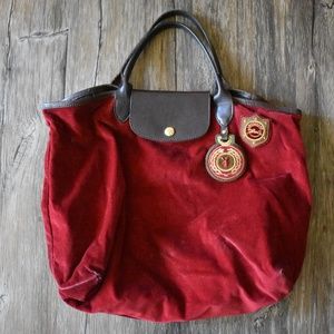 USED Longchamp Funtaisy Velvet Tote